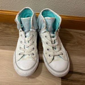 Big Girls High Top Converse with Ruffles - 2